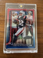 TreVeyon Henderson - 2 card lot - Panini Select RP - Topps Chrome RWB Refractor