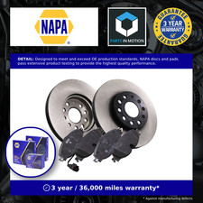 2x Vented Brake Discs and Pads Front NAPA NBK5002DP fits VW Audi Seat