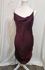 Free People Intimately Womens S Mauve Pink Ruched Side Day To Night Slip Dress