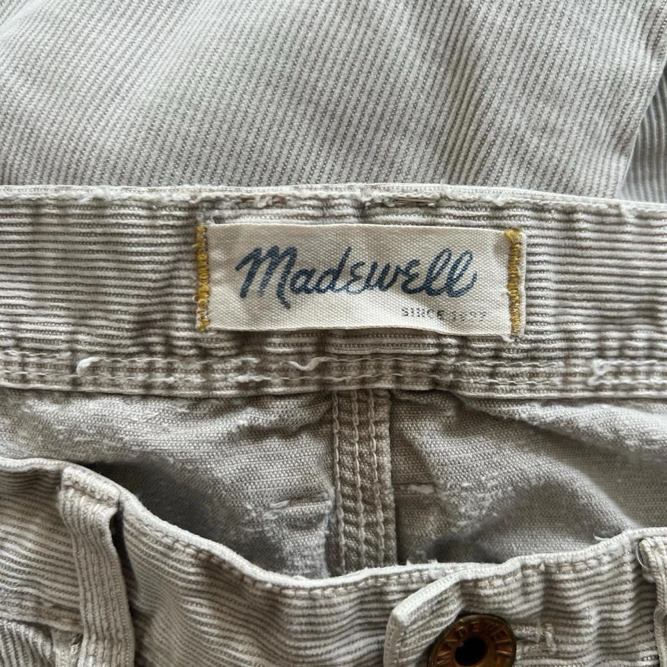Pantalones de pana Madewell beige/crema para mujer 28x32  Foto 4 de 4