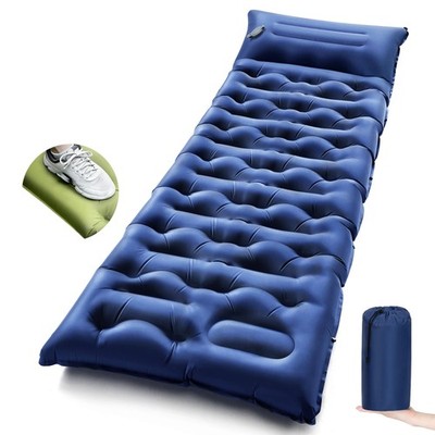 LLUAII Camping Sleeping Pad,5.9 Inch Thick Camping Mat with Built in Pillow and