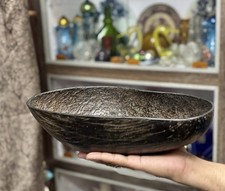 Raro cuenco vintage de coco de mer semilla Seychelles coco sacerdote islámico Kamandalu.