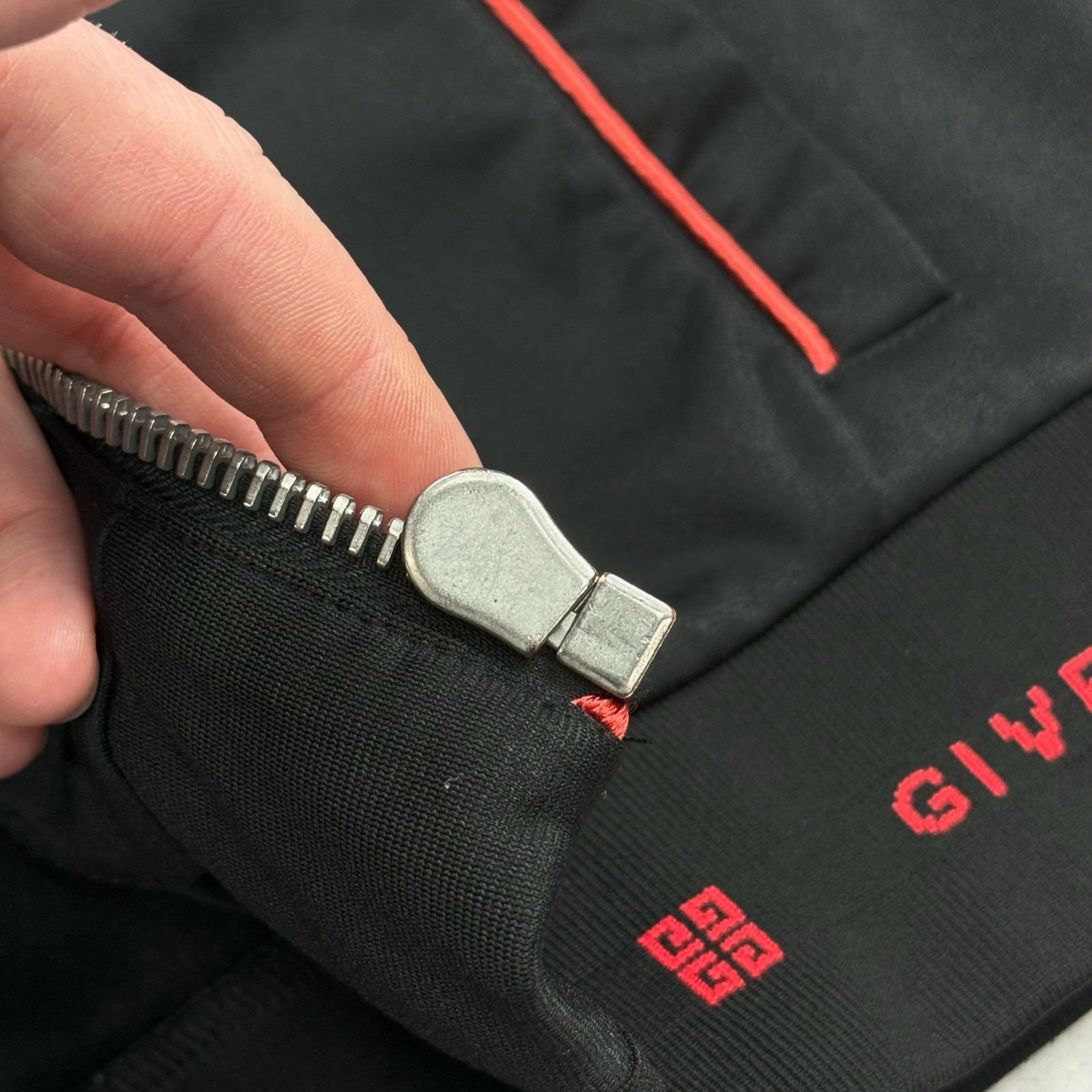 RRP 975£ Givenchy Tracksuit Tape Logo Bomber Black Jacket Velvet Stripe Size L thumbnail 5