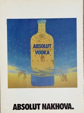 1989 Absolut Nakhova Vodka Art Print Ad 10.5x...