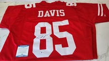 Autographed Signed VERNON DAVIS San Francisco Football Jersey Beckett COA