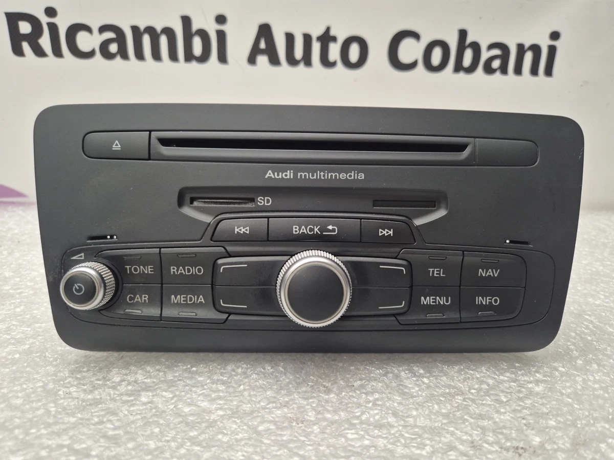 Tomzz Audio Cornice Radio In Metallo Per Audi A1 8X 8XA (dal 2010), Colore Nero, Per Sostituire La Radio Originale Con Un Autoradio ISO O Doppio DIN