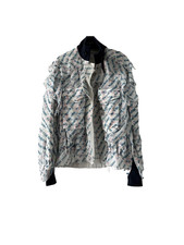 Sacai Multicolor Allover Print Bomber Jacket   Iconic Designer Style  Size 1