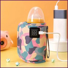 USB Milk Water Warmer Bottle Heater Travel Stroller Insulated Bag Baby