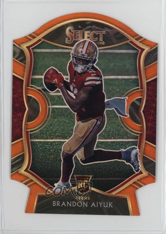 2020 Panini Select Concourse Orange Prizm Die-Cut Brandon Aiyuk #66 1ek2