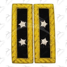 Civil War US Officer Shoulder Boards Major General Two Star Staff Black