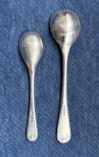 Pair of Silver Plate EPNS 6.5cm & 8cm  Vintage Condiment  Spoons/Cutlery