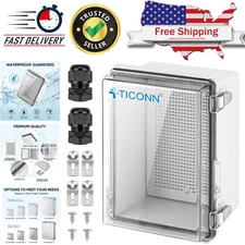 Durable  Electrical Box - 8.7x6.7 ABS Enclosure with Stainless Steel Latches