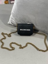 Balenciaga Pre-Owned Authentic Card Holder Black Free Tracked Shipping