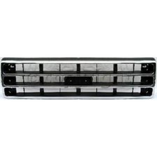 Grille For Ford F-150 F-250 F-350 Bronco 1989-1991 Chrome With Dark Gray