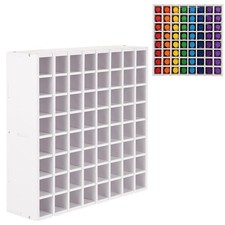 64 Grids Craft Paint Storage Organizer Rack For 2Oz Acrylic Bottles 2 PCS