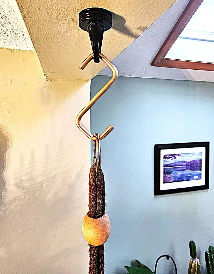 6 piezas. Gancho S Bronce Sólido Resistente Rústico Cocina Baño Sala Armario Foto 4 de 4