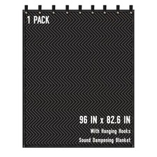 sound dampening acoustic blanket studio extra large 96" x 82 black