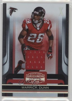 2006 Donruss Gridiron Gear X's Jersey 87/100 Warrick Dunn #6 1e3h