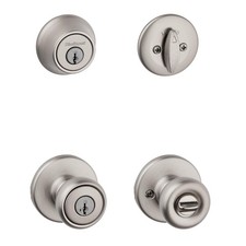 Kwikset Tylo Front Door Lock Handle and Deadbolt Set, Entry Combo Pack Single...