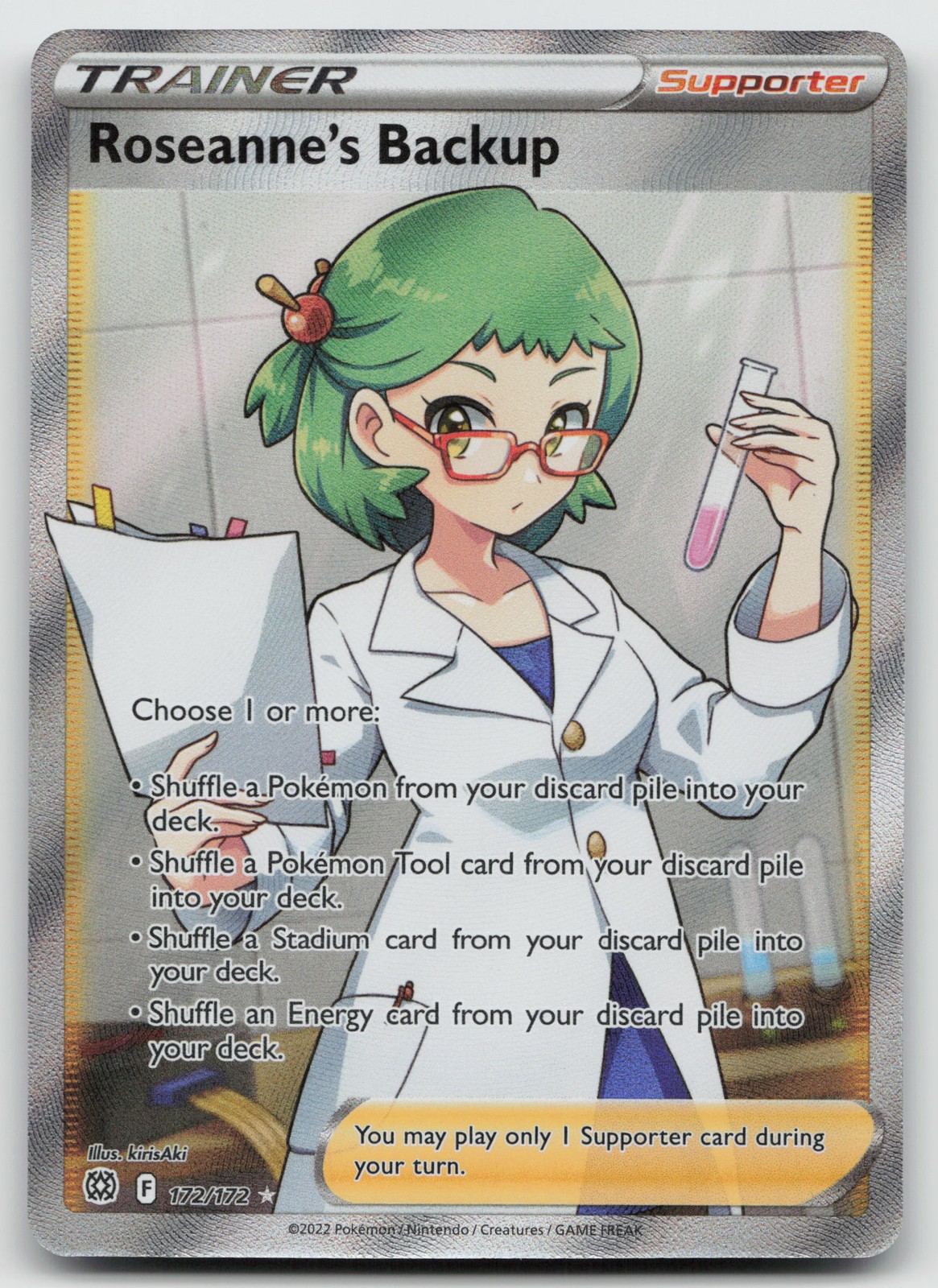 Roseanne's Backup (Full Art) Ultra Rare Holo SWSH09: Brilliant Stars 172/172 NM