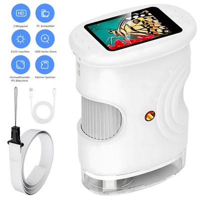 Digitales Mikroskop Microscope 1000X Handmikroskop mit 2.0'' IPS Bildschirm 1080P