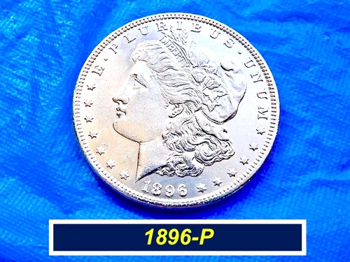 1896-P Morgan SILVER Dollar ➳ "AU" (Lower AU Range)➳ Sharp Design Details ➳ 596-