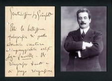 COMPOSER Giacomo Puccini autograph letter signed & mounted