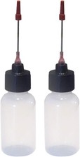 2-1oz Plastic Squeeze Bottles 1.5" Stainless Applicators