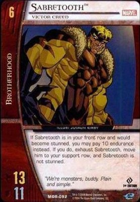 Sabretooth, Victor Creed - Unlimited - Marvel Origins - Vs System