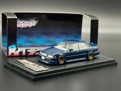 1/64 Toyota JZX100 Mark II Vertex Style TE37 blau gold Räder Modellauto
