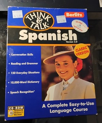 Spanish Language Course CD-Rom Windows 95 / 3.1 /Berlitz Think and Talk