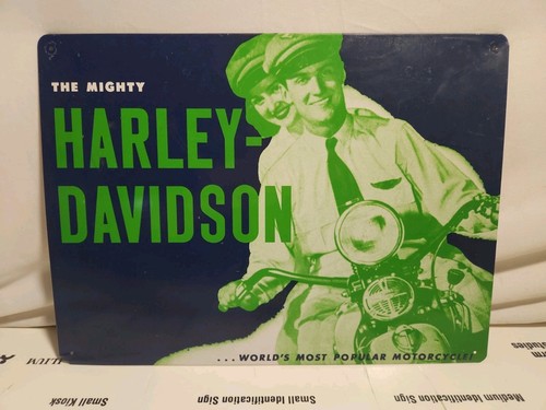 Ande Rooney "The Mighty Harley-Davidson" Metal Advertising Sign