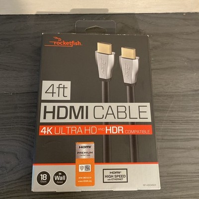 New Rocketfish 4ft High-Speed HDMI Cable with Ethernet (RF-HG04501)