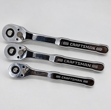 New Craftsman 3pc 90 Tooth Ratchet Set 14 38 12 Drive Quick Release