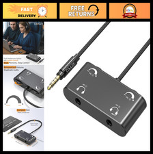 Dual Headphone Splitter with Volume Control, 3.5mm Audio Jack Adapter for Sharin