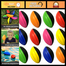 Mini Foam Footballs Set - 5" Spiral Small Balls for Kids - Assorted Colors