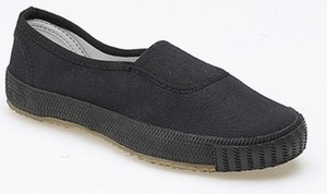 school plimsolls black