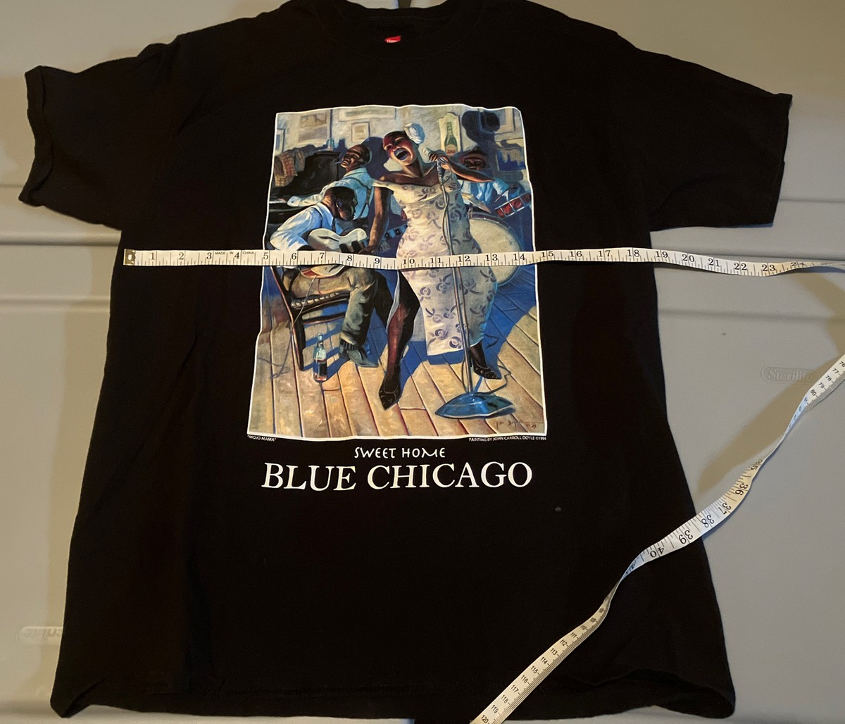 Vintage Sweet Home Blue Chicago John Carroll Doyle 1994 Black T 