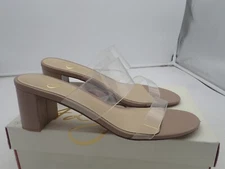 42 Gold Liya Heel Sandal, Women's size 10, Clear/Nude