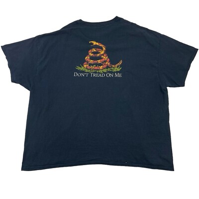 NRA T Shirt Men s 4XL Navy Blue Don t Tread On Me Snake Graphic