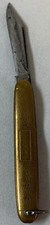 vintage POCKET KNIFE ~ 2.75 inches folded, unbranded, made in USA, gold color