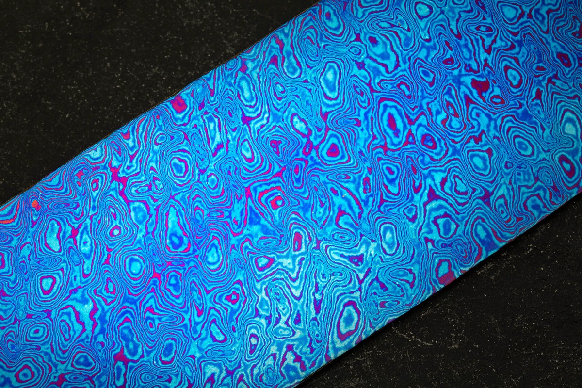 Titanium Damascus Billet 10