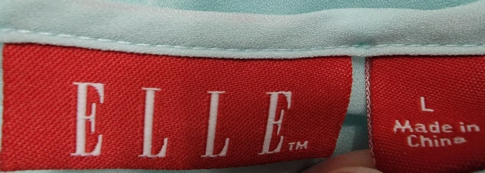 Blusa camisa top verde grande Elle para mujer talla L Foto 2 de 4