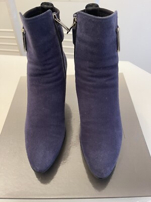 Russell Bromley Aquatalia Ruby Dry Blue Suede Platform Ankle Boot Size UK  UK