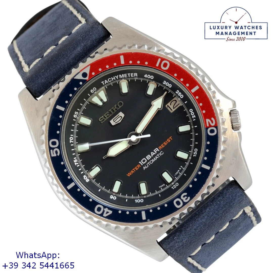 SEIKO Scuba Diver 100MT 7002 7001 A1 Pepsi automatic 1990 s eBay