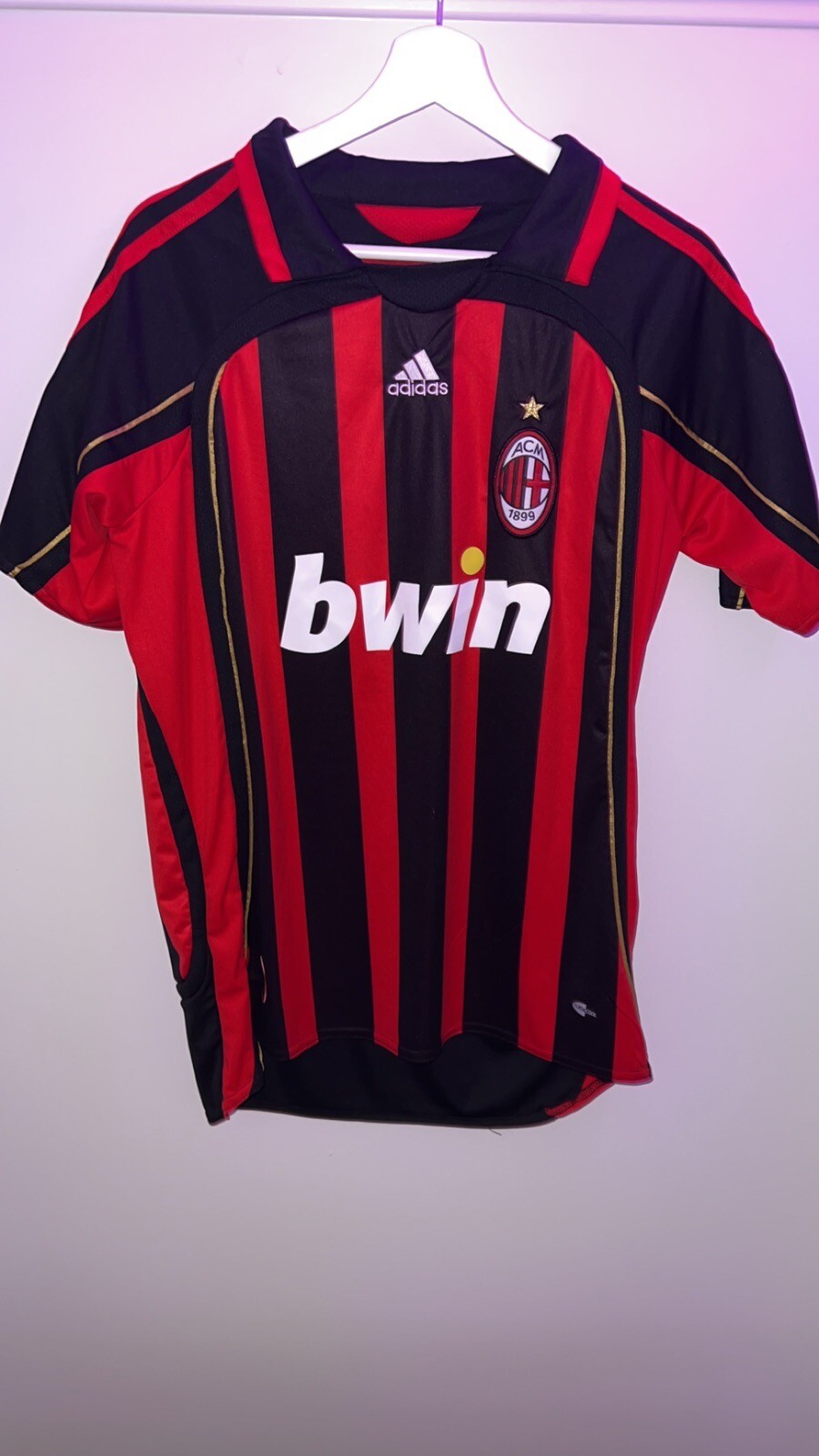 KAKA 22 AC Milan Jersey SIZE MEN (S) UEFA CL 2007 Adidas HOME Retro Jersey eBay