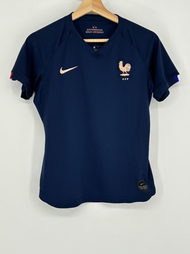 Nike Dri-Fit Blau Gold FFF Kurzarm Trikot Shirt Damen Größe M - Bild 1 von 8