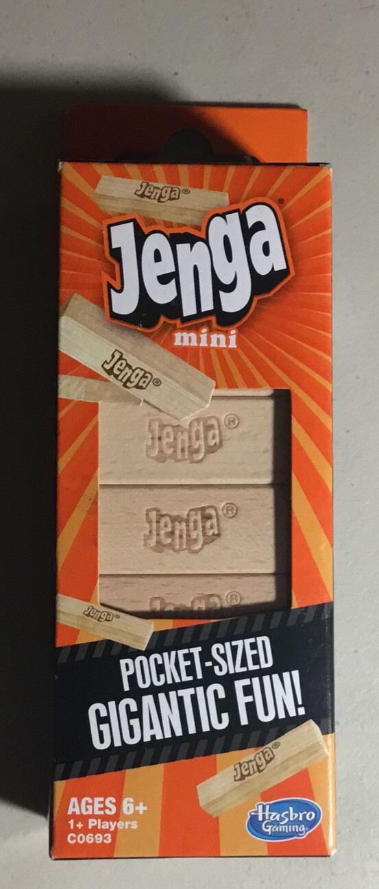 Jenga Board Game Mini Version For Traveling- 18 Mini Hardwood Blocks