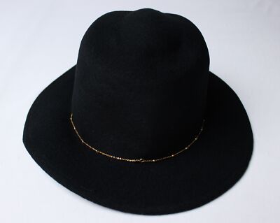 Van Palma Women's Noe Water Repellent Fedora Hat JW7 Black Size Medium (7 1/8)