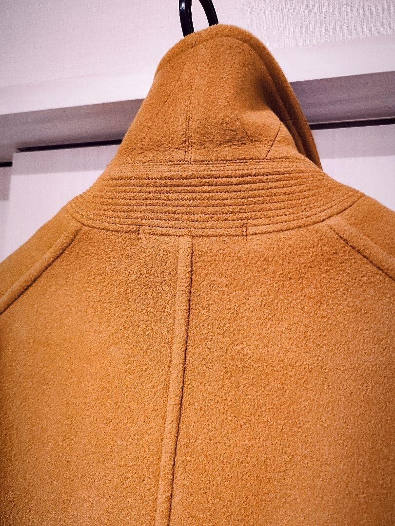 AURALEE 100% Wool BEAVER MELTON P-COAT A7AC01BM Camel Size L AURALEE 100% Wool BEAVER MELTON P-COAT A7AC01BM Camel Size L